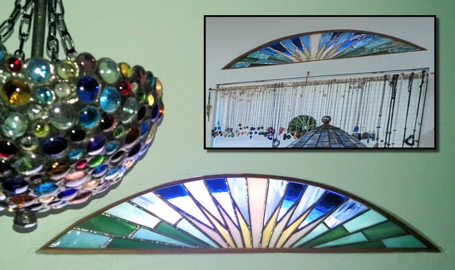 Stained Glass Eyebrow window panel in GlassLine Studio